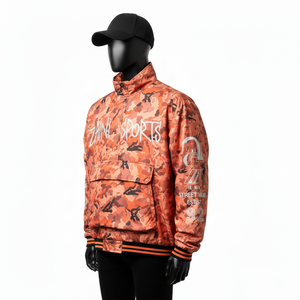 Veste coupe-vent pour homme en polyester imperméable 120 GSM avec panneau frontal et logo personnalisé par transfert thermique Veste coupe-vent pour homme - Product Image 4