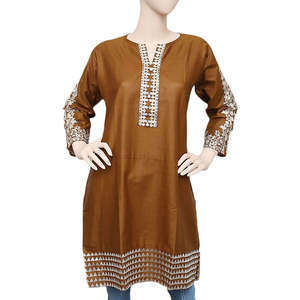 Kurti Bordado para Mujer - Marrón - Product Image 3