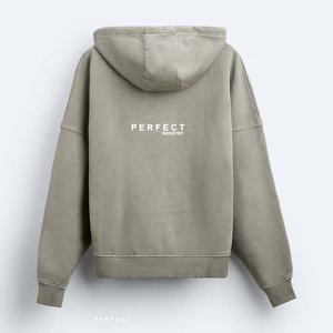 SUDADERA LAVADA CON CREMALLERA CON CAPUCHA UNISEX CALIDAD PREMIUM LOGO PERSONALIZADO CREMALLERA CON CAPUCHA BORDADO PUFF IMPRESIÓN DTG DISEÑO - Product Image 4