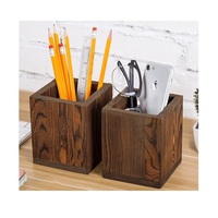 Porte-stylo en bois organisateur de bureau à la main Multi fente accessoire de rangement élégant pour bureau étude à domicile parfait pour les cadeaux