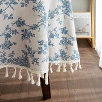 Articles les plus vendus - Nappe florale - Nappe en lin |   Housse de table personnalisée écologique de luxe pour la salle à manger à domicile