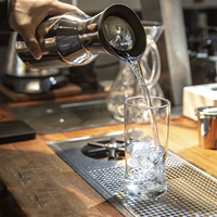 Carafe à boissons froides en acier inoxydable avec couvercle, capacité 1,0 L, légère, design chic et moderne, pour la maison, le café, la restauration