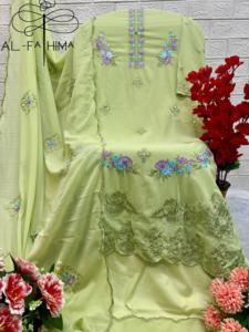 ชุดสูท pakistani sharara ผลิตจากผ้าไหมหนักพร้อมงานปัก - Product Image 5