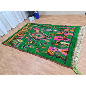 Alfombras marroquíes hechas a mano de lana, auténticas alfombras bereberes, lana natural, artesanía, personalizables en tamaño y colores, alta calidad - Product Image 1