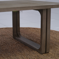 Mesa de Comedor de Madera de Teca Sólida para Hotel o Uso en Interiores, Estilo Minimalista, Muebles Duraderos para Comedor