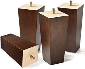 Heavy-Duty Square Solid Wood Furniture Legs Modern Outdoor Living Room <b>Easy</b> Installation Durable Replacement <b>Bed</b> Hospitals - Product Image 1