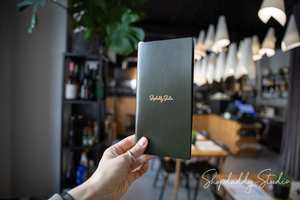 Titular de la factura Logotipo personalizado Restaurante Titular de la verificación de cuero genuino Invitado Presentador Titular de la factura 2017 - Product Image 3