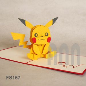 High Quality <b>3D</b> Pop Pikachu <b>Character</b> Art Invitation Greeting Card New Trend Handicraft Offset <b>Printing</b> Souvenir Gift Design - Product Image 5