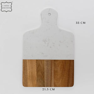 Tabla de cortar de mármol y madera de acacia con logotipo personalizado, tabla de queso personalizada con embalaje en caja - Product Image 5