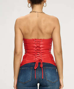 Corset en cuir sexy de haute qualité pour club, hauts pour femmes, logo personnalisé 2026, écologique, léger, antibactérien - Product Image 4