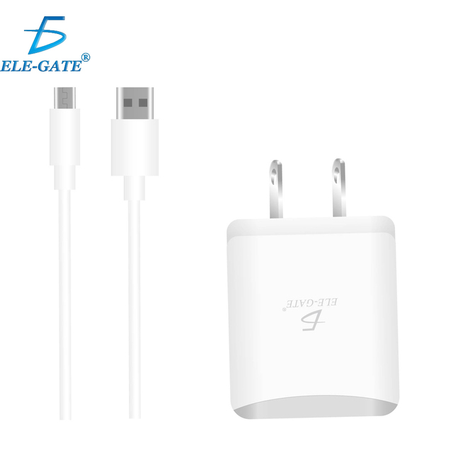ELE-GATE QC3.0 USB 5V 2.4A Quick Charger 12W Output Power PC Fireproof Material Mobile Phones Earphones Compatible EU/US/UK