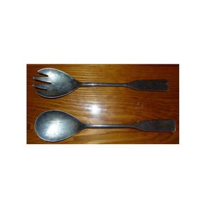 ชุดช้อนตักสลัดทองเหลืองมีด้ามจับชุดช้อนส้อมสำหรับสลัดที่มีด้ามจับทำจากเรซิ่นสำหรับชิ้นมีดีไซน์ที่เป็นเอกลักษณ์ - Product Image 5