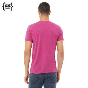 T-shirt régulier pour hommes Workout Running CVC Cotton Jersey Solid Quick Dry T Shirts - Product Image 3