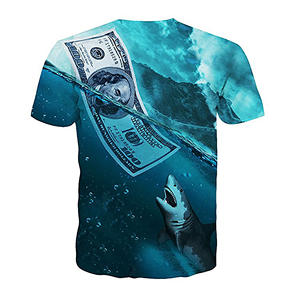 Camiseta de poliéster Unisex 100% para hombre, cuello en V, 180g, peso de tela, 3D, corta, deportiva, de gran tamaño, camisetas sólidas para hombre - Product Image 2