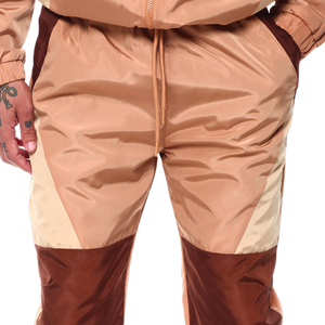 Chaqueta con cremallera bordada hecha a medida en línea, conjunto de chándal cortavientos de nailon con bloques de color, conjuntos de chándales para hombre - Product Image 5