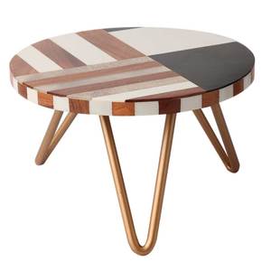 Soporte de pastel pequeño de madera redondo tradicional con acabado natural Soporte de pastel de metal Cason para postres Catering con acabado natural recién llegado - Product Image 1