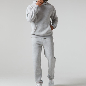 Venta al por mayor de alta calidad pantalones de chándal holgados y sudaderas con capucha conjuntos de chándal personalizados para hombres deportes de gran tamaño chándales lisos en blanco - Product Image 3