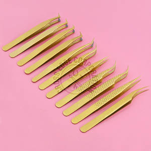 Pinza para Extensión de Pestañas con Punta de Fibra de Color Personalizado, Curva en Forma de Luna, Agarre Clásico de Diamante, Fuerte Sujeción, Herramienta Profesional para Pestañas - Product Image 4