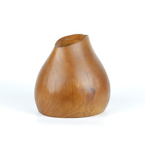 Impressionnant Vase à fleurs en bois pour la maison hôtel et Restaurant couleur marron dessus de table en bois fleur vase décoratif accessoires de décoration pour la maison - Product Image 4