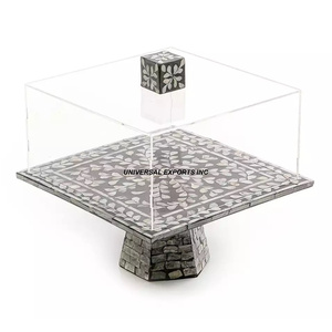 <b>Wooden</b> <b>Cake</b> Stand With Acrylic Cover Premium Quality Handmade Chocolate Stand Square Shape New <b>Wooden</b> <b>Cake</b> stand - Product Image 3