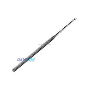 Curette d'oreille Buck #2 coudée émoussée 3.6mm O.D. Base d'instruments chirurgicaux en acier inoxydable de 5 7/8In (15cm) - Product Image 1