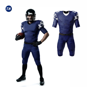 Maillot de football américain sur mesure de qualité professionnelle, respirant, en maille, grande taille, avec logo d'équipe personnalisé imprimé, prix d'usine - Product Image 3
