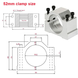 Nhôm Trục Chính Kẹp Động Cơ Khung Giá Với 4Pcs Vít Cho CNC Khắc Router Động Cơ Máy Gắn Chủ - Product Image 3