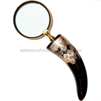 Best Selling Address Craft Factory Custom New Style Metal Magnifying Glass 3 LED Lights Resin Handle Microscope Glasses Book