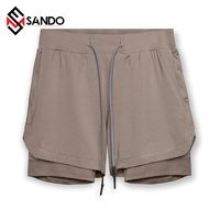 Pantalones Cortos Deportivos Personalizados con Logotipo para Hombre y Mujer, Ecológicos, de Algodón, Poliéster y Elastano, Suaves, con Patrón Sólido, Cintura Elástica Informal