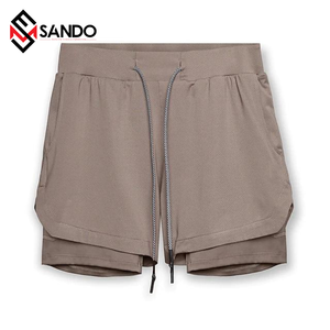 Short d'entraînement de gymnastique avec logo personnalisé pour hommes et femmes, coton et polyester, spandex, doux et solide, jogging décontracté Service OEM - Product Image 6