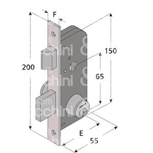 2 vueltas, pestillo-cerradura Cilindro fijo - Product Image 1