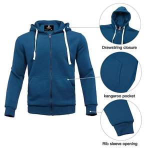 Conjunto Deportivo de Forro Polar Sólido de Primera Calidad para Hombre, Transpirable, con Capucha Personalizable para Invierno, Gran Venta 2025 - Product Image 4