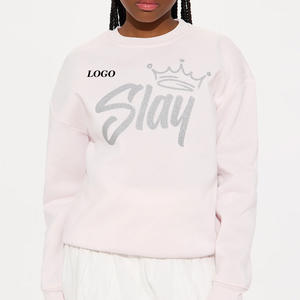 Sudaderas para niñas Material de lana de algodón suave Jersey cómodo Diseño de cuello redondo cómodo Impresión de logotipo personalizado Manga larga - Product Image 1