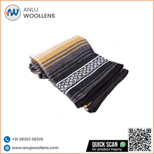 Manta de lana falsa mostaza tejida suave de lujo de calidad superior a precio asequible - Product Image 2