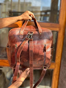 Nouveau élégant mode chaude véritable sacs à dos en cuir de fourrure de vachette usiné à la main élégant sculpture sacs à dos en cuir sacs à dos de Style occidental - Product Image 6