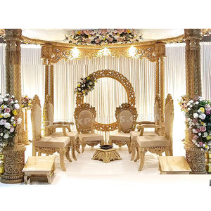 เก้าอี้แต่งงานแกะสลักที่ทันสมัยที่สุดสำหรับ mandap เก้าอี้ไม้ mandap แกะสลักมือแกะสลักสำหรับงานแต่งงานเก้าอี้ไม้ vidhi สำหรับ gujarati แต่งงาน - Product Image 1