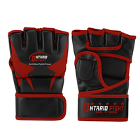 2024 profesional de alta calidad 8oz guantes de cuero de medio dedo MMA Muay Thai equipo de entrenamiento cuero sintético 6oz niños adultos
