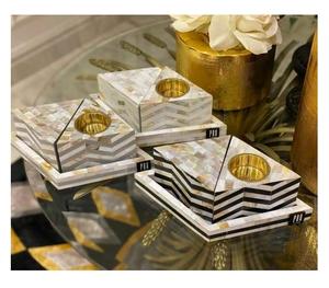 Arabic <b>Ramadan</b> <b>Gift</b> Set Mother Pearl Inlay Mubkhar Bakhoor Burner Tray <b>Box</b> Customizable Rose Scent Middle East Censer Incense - Product Image 2
