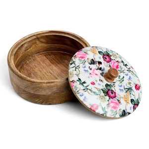 Hand Carved Food Safe <b>Wooden</b> Pedestal <b>Bowl</b> <b>Large</b> Mango Wood Round <b>Bowl</b> Dining Table, Kitchen Decor Centre Tabletop Keepsake <b>Bowl</b> - Product Image 6