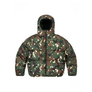 Chaqueta de Invierno Personalizada con Estampado de Camuflaje, Chaqueta Gruesa Reversible, Abrigo Cálido con Plumón, Chaquetas de Hombre, Haus Industries - Product Image 1