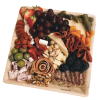 Assiettes carrées jetables écologiques biodégradables en fibre d'arec, tailles 4"-10" pour Noël, anniversaires, Diwali, fêtes, voyages et bars