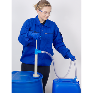 Industrial and <b>Laboratory</b> Use Barrel Transfer Pump with Discharge Hose/Stopcock Key Feature <b>Laboratory</b> <b>Bottles</b> Burkle GmbH - Product Image 2