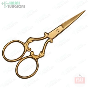 Tijeras para Cutículas Hasni Quirúrgicas de Acero Inoxidable, Diseño de Pez, Color Dorado, Tamaño Personalizado, Tijeras de Bordado y Costura, Certificación CE - Product Image 5