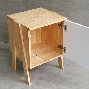Mini Personal <b>Storage</b> <b>Locker</b> 40x40x48cm A-Style Legs Orange Door with Lock TCN68007 - Product Image 4