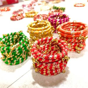 Combo traditionnel Bhaiya Bhabhi Rakhi Combo Rakhi fabriqué à la main pour Bhaiya et Bhabhi Couple Rakhi coffret cadeau - Product Image 5