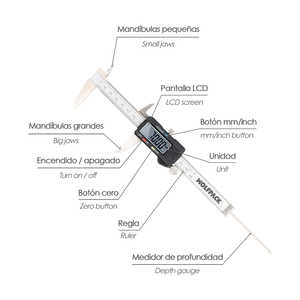 Calibro Digitale in Acciaio Inossidabile 150 mm. - Product Image 3