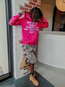 Custom Heavyweight Screen Print Zip Up Hoodie Oversized Vintage Distressed Zipper up 100% Cotton Rhinestone Zip Hoodies 2025 - Product Image 5
