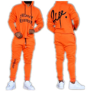 Conjunto de Sudadera con capucha informal transpirable de diseño personalizado de alta calidad para hombre, conjunto de forro polar, deportes de otoño e invierno para correr, estampado de talla grande - Product Image 1