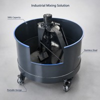 Malaxeur à béton diesel portable en acier inoxydable 500L de marque Yunyang, cuve plate verticale, prix
