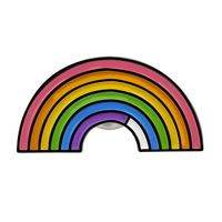 Insignia de esmalte suave personalizada Rainbow Pride novedad Pines de solapa